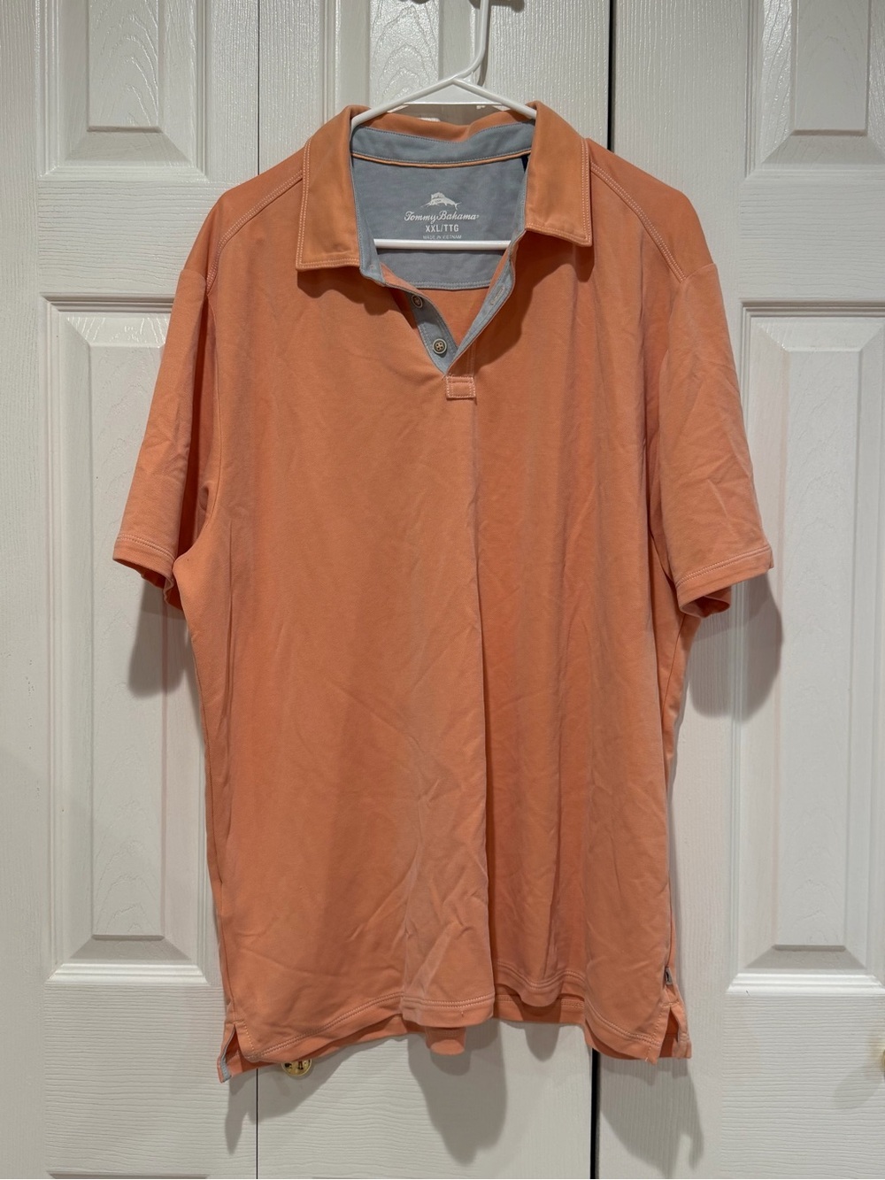 Tommy Bahama Men's Peach Short Sleeve Polo